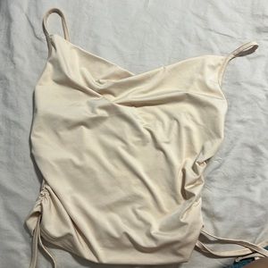 Beige spaghetti blouse